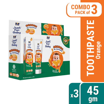 Parachute Just for Baby - Baby Gel Toothpaste 45g (Orange) - Pack of 3 (MRP: 300tk)_img_0