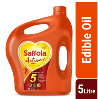 Saffola Active Oil (Fortified Edible Rice Bran Oil) 5 Litre_img_0