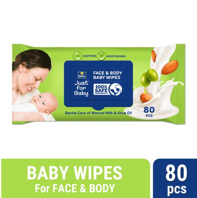 Parachute Just For Baby - Baby Face & Body Wipes 80pcs_img_0