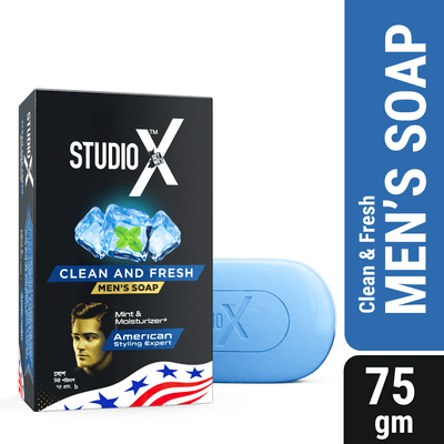 Studio X Clean & Fresh Soap for Men 75gm (MRP: 60tk)_img_0